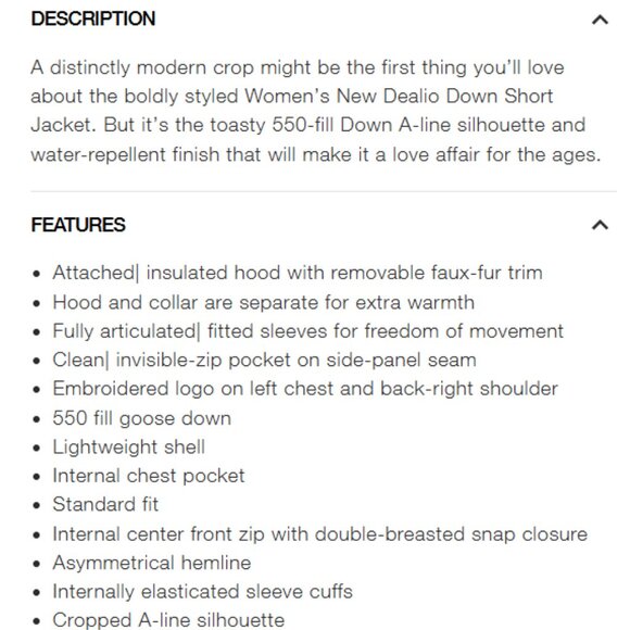 NWT THR NORTH FACE DEALIO DOWN SHORT PARKA SIZE XXL - Picture 13 of 13